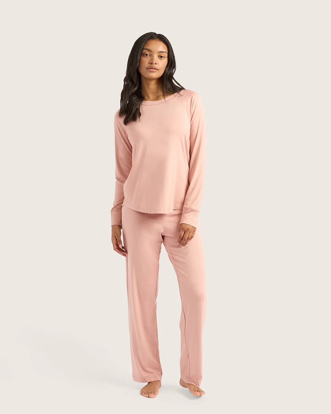 Goodnight Raglan Sleep Top - Dusty Pink - Image 24