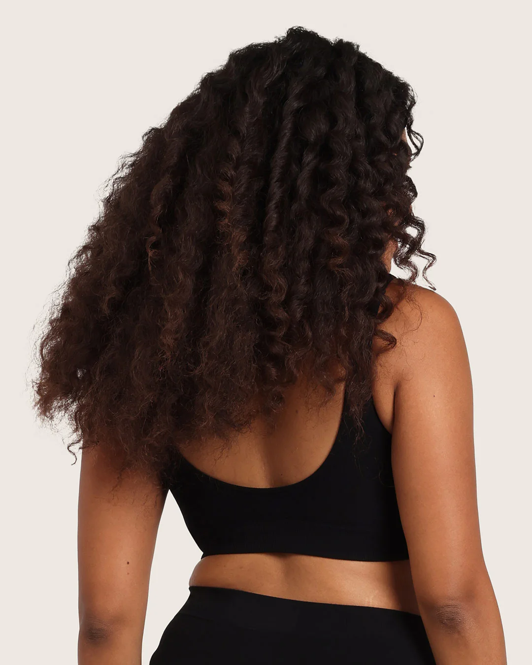 Seamfree Padded Crop Bra - Black - Image 9